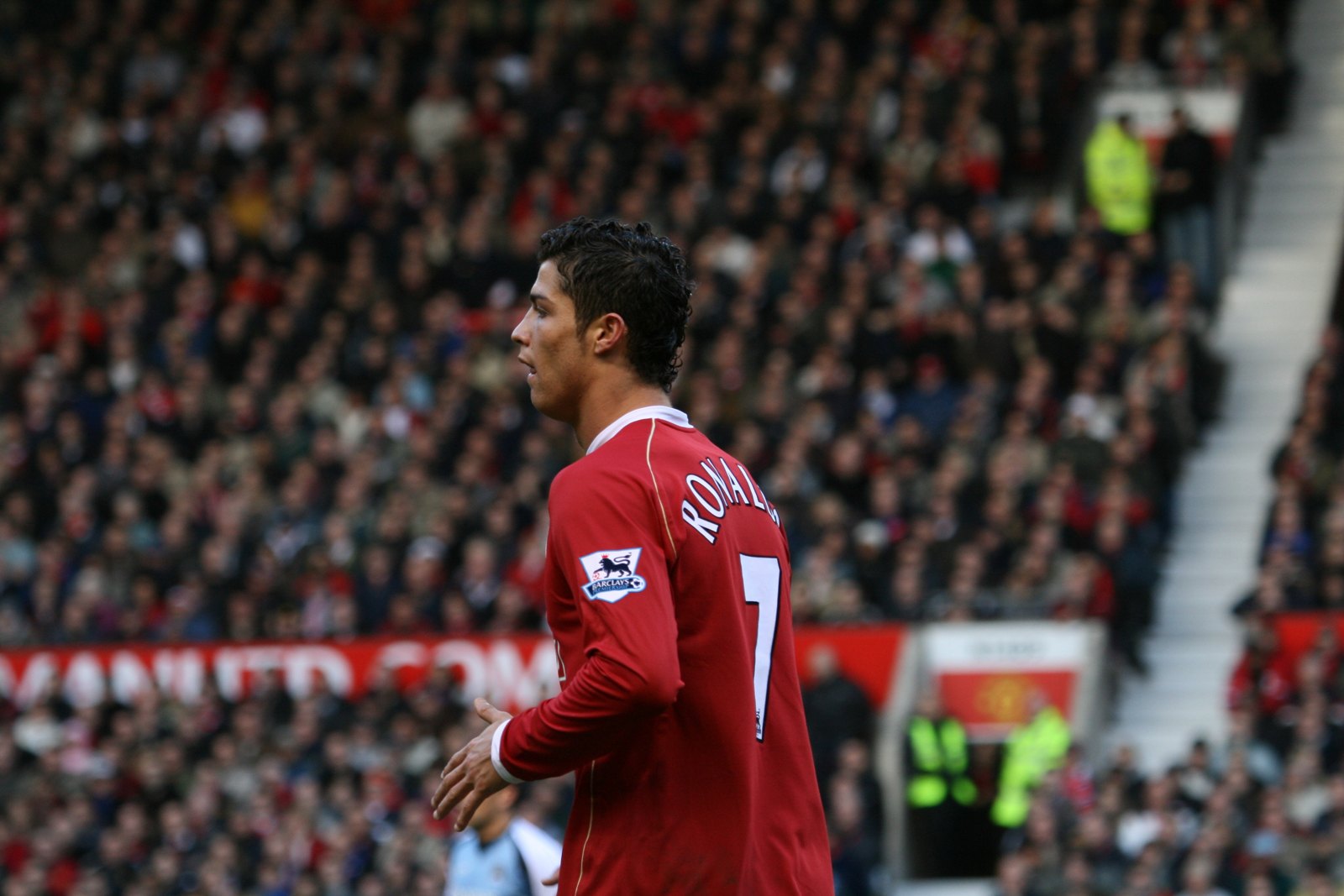 Cristiano Ronaldo playing for Manchester United during the 2006–07 season